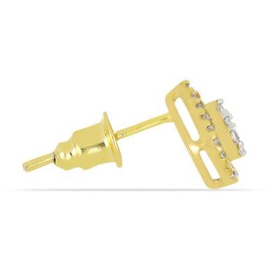 BUY 14K GOLD NATURAL WHITE DIAMOND GEMTONE HALO EARRINGS